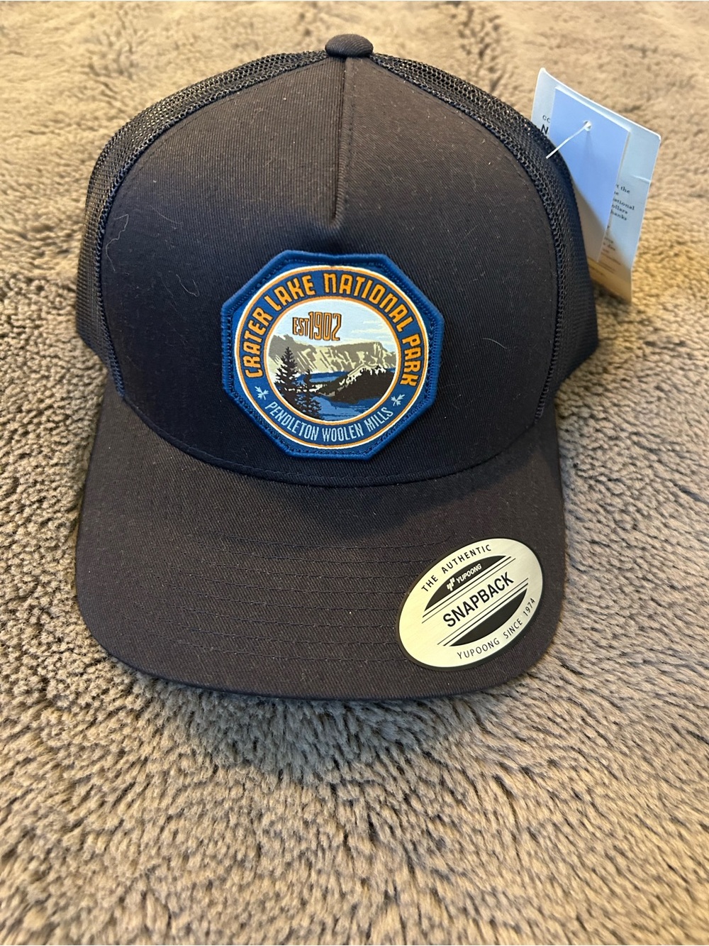 Pendleton Black Trucker Hat with Multicolor National Park Tag